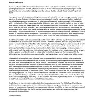 Artist Statement - Robert Christie